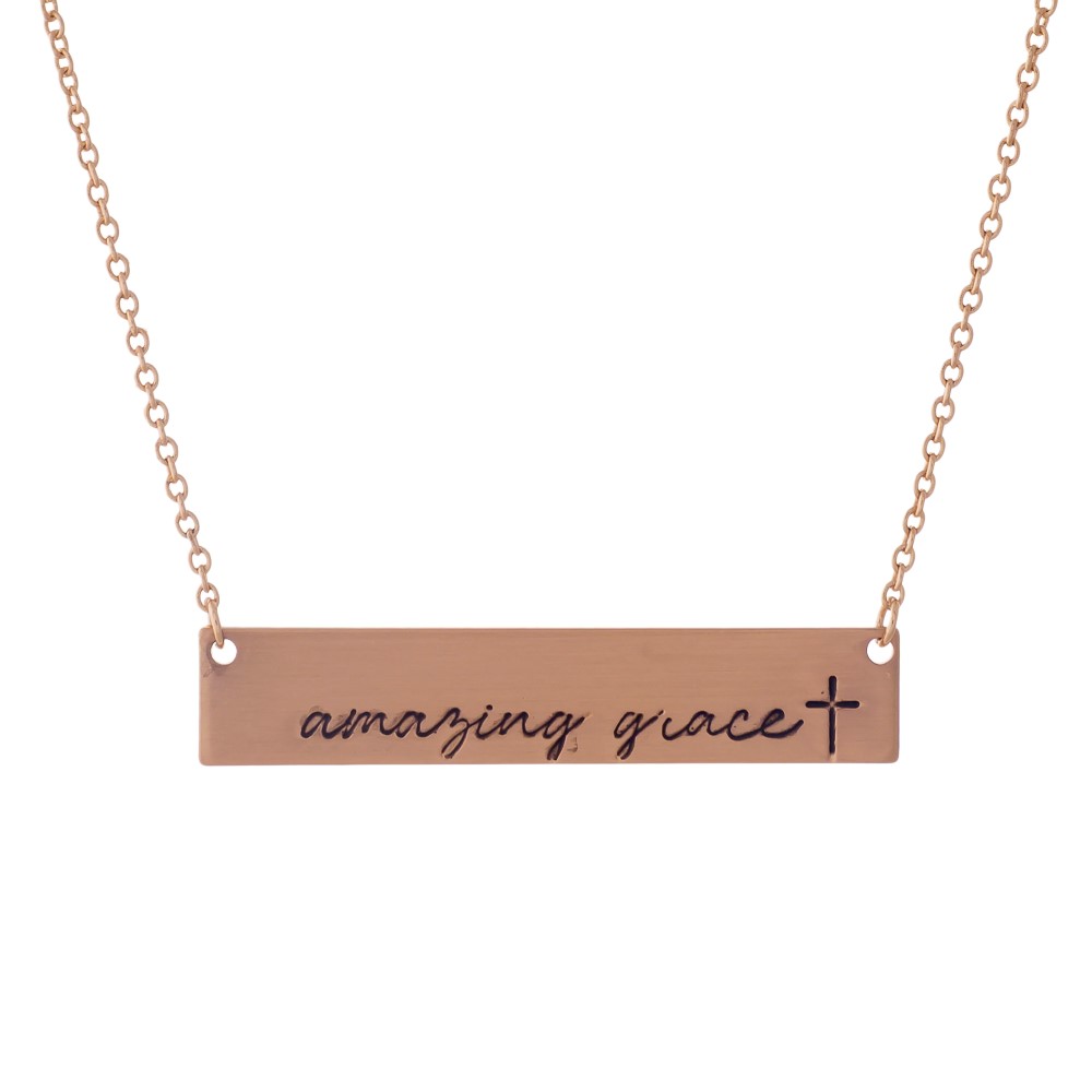 Rose Gold "Amazing Grace" Necklace