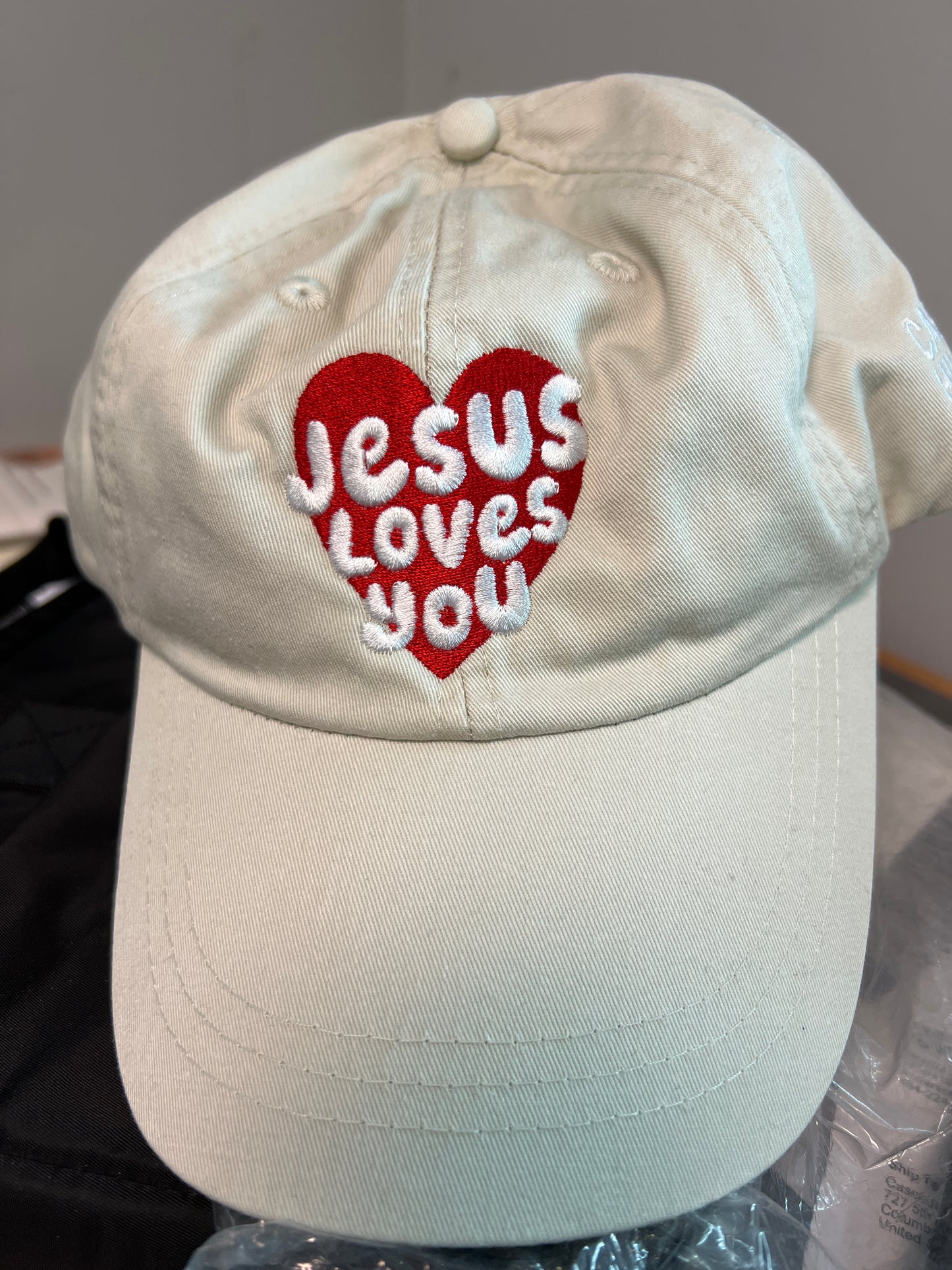 Jesus Loves You Adjustable Hat (Khaki)