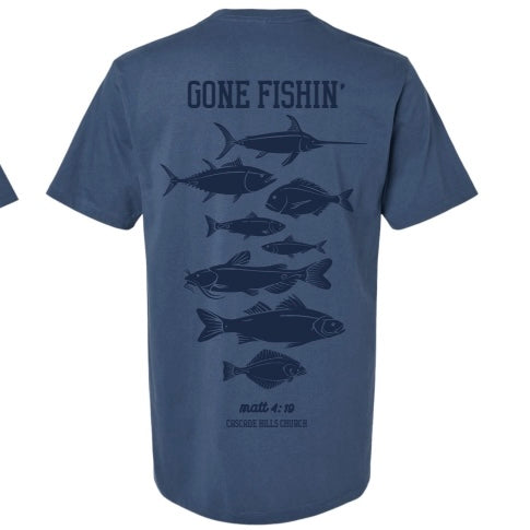 Gone Fishin' Pocket Tee