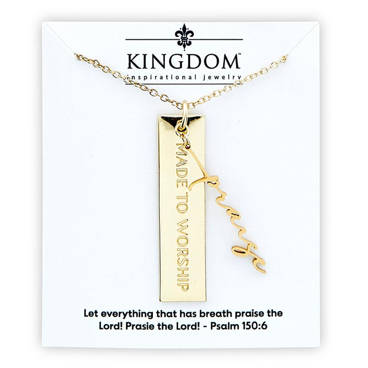 Made To Worship Bar Necklace