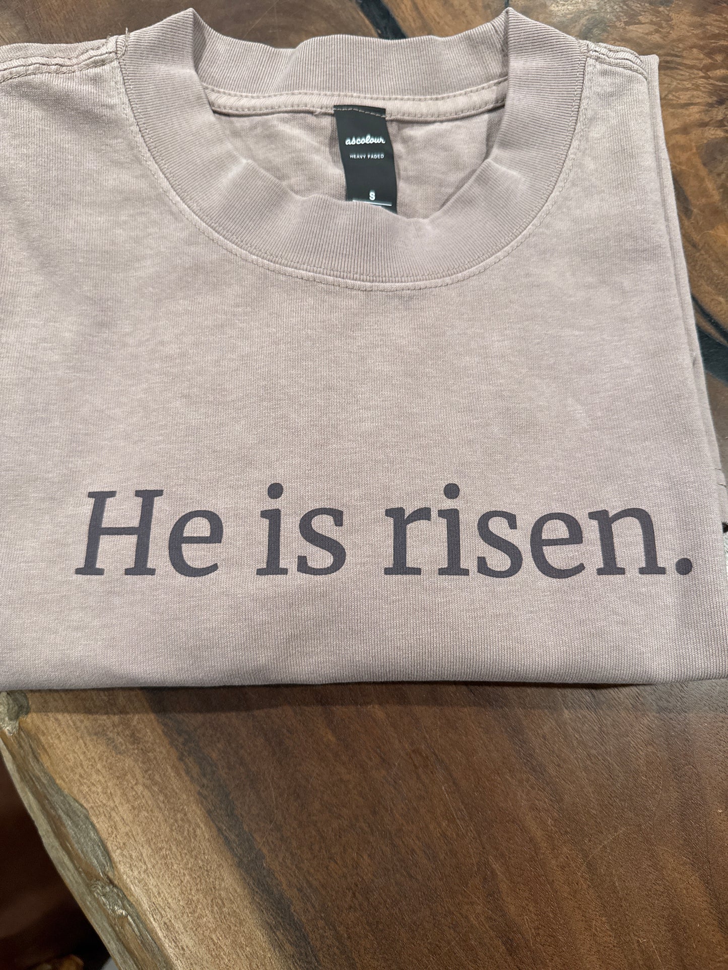 Brown "He is Risen" T-Shirt