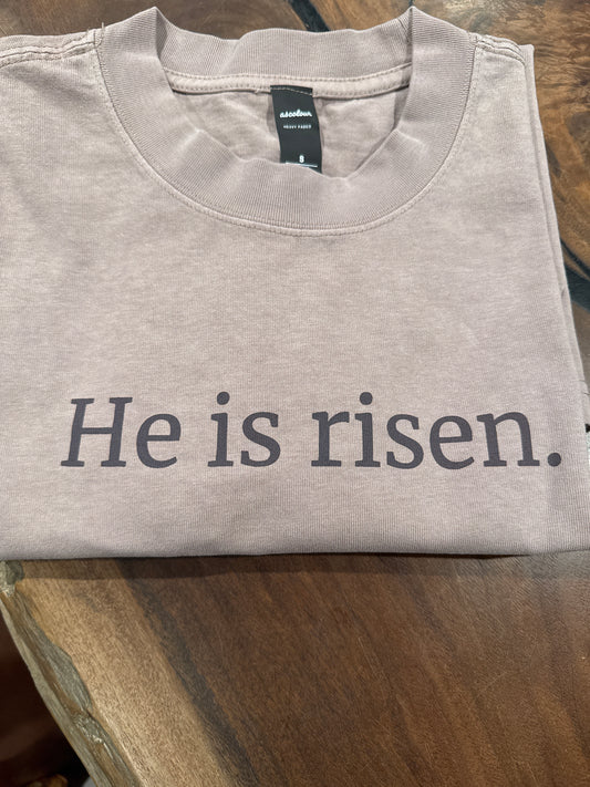 Brown "He is Risen" T-Shirt