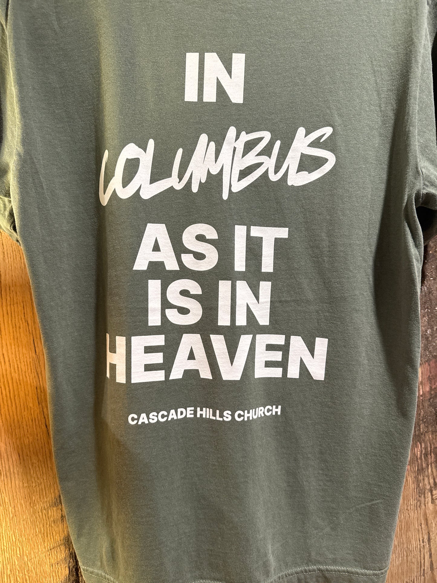 Green "In Columbus" T-shirt