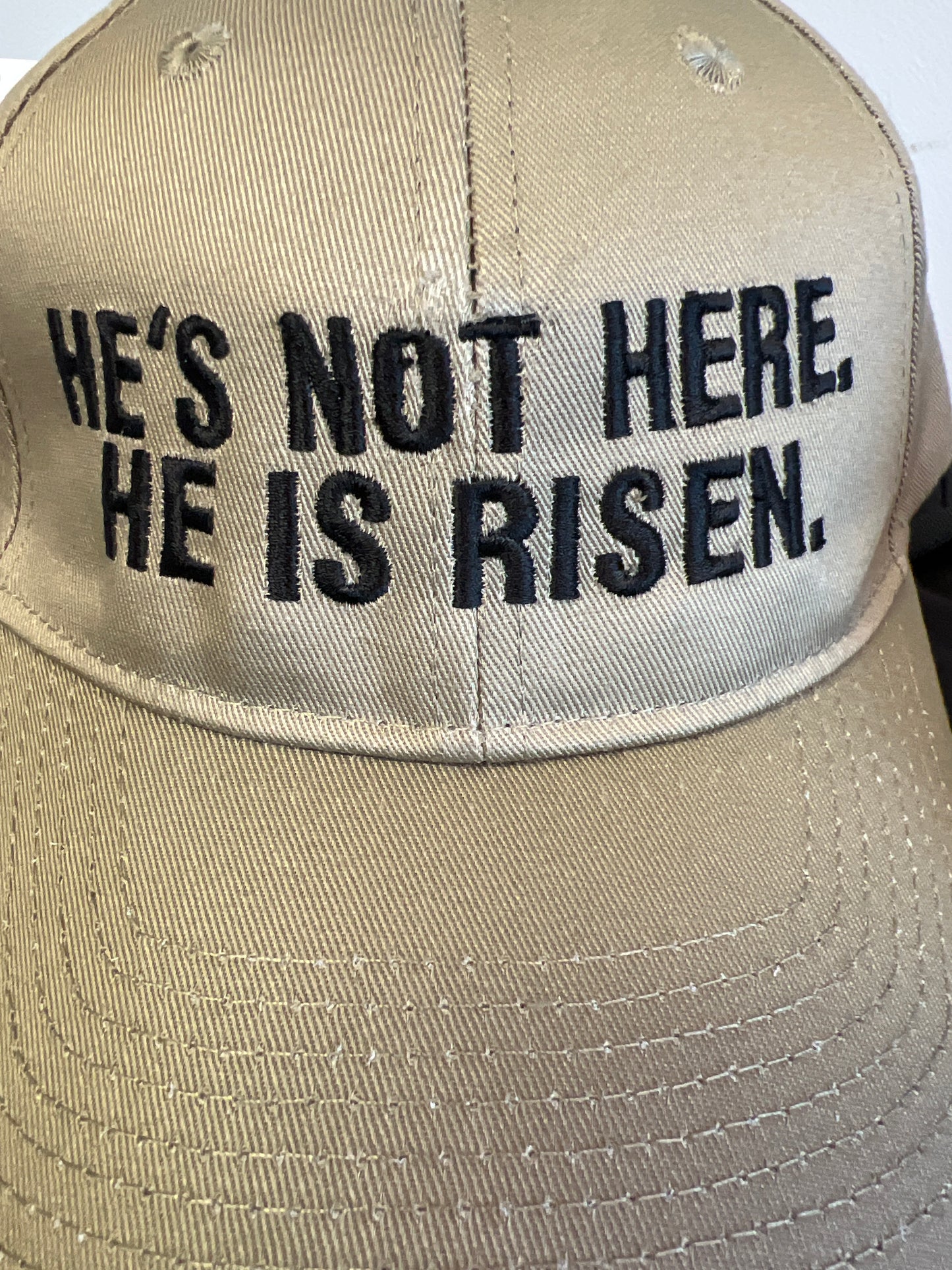 "He's Not Here. He Is Risen." hat