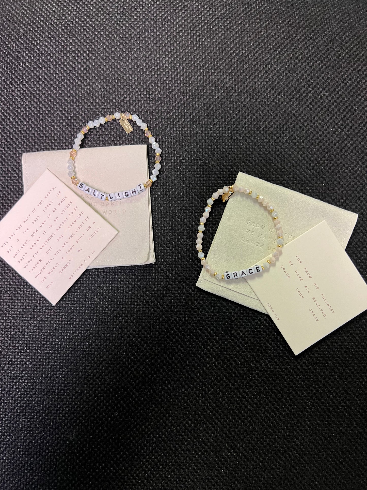 Beaded Bracelets With Suede Pouch