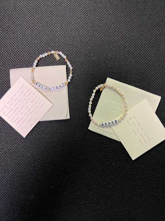 Beaded Bracelets With Suede Pouch