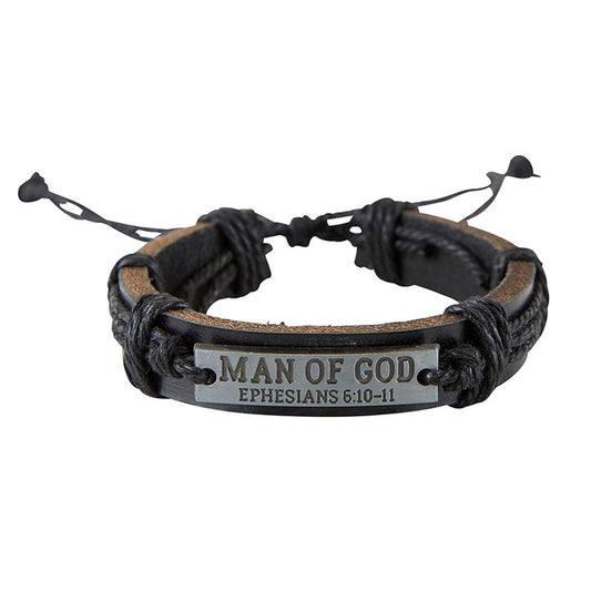Man Of God Leather Bracelet